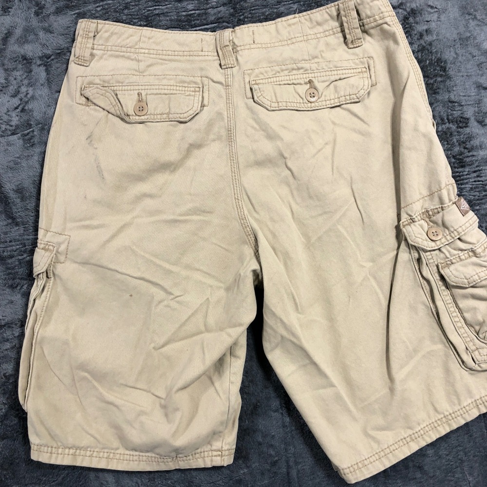 Lee Cargo Shorts Mens 34 Khaki Tan Cotton‎ Twill Multi Pocket Casual Utility - Picture 7 of 8